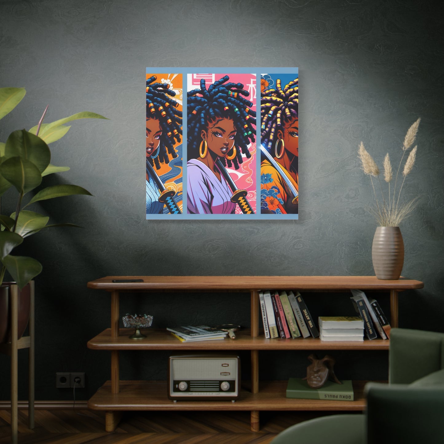 Artistic Canvas Wall Decor, Afrocentric Artwork, Contemporary Home Decor, Unique Gift for Art Lovers, Black-Owned Art