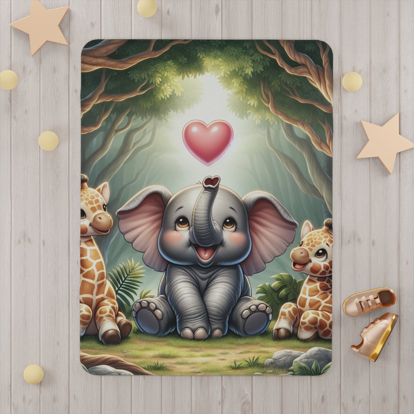 Adorable Toddler Blanket with Friendly Animal Friends, Kids Gift, Nursery Decor, Baby Shower Gift, Cute Home Blanket