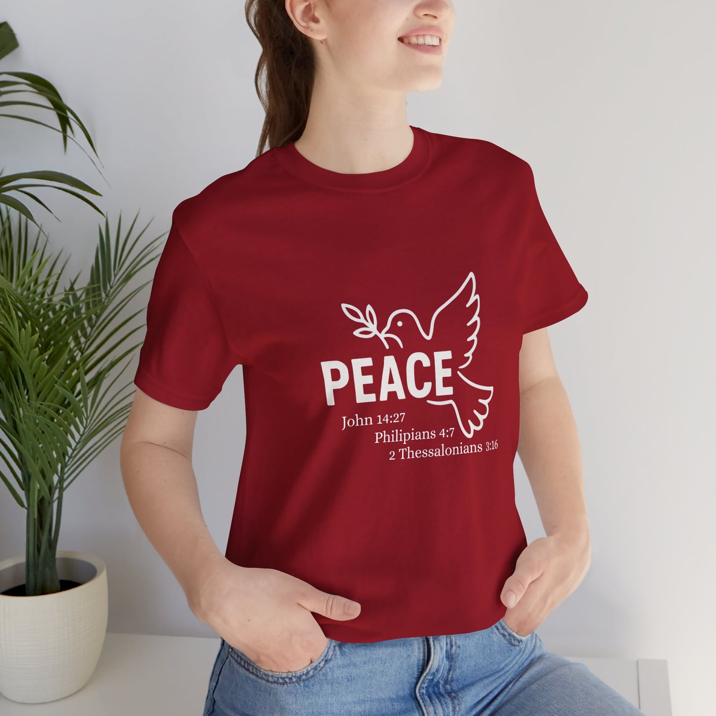 Peace Dove Unisex Tee - Casual Outfit, Gift for Peace Lovers, Earth Day, Minimalist Style, Inspirational Shirts