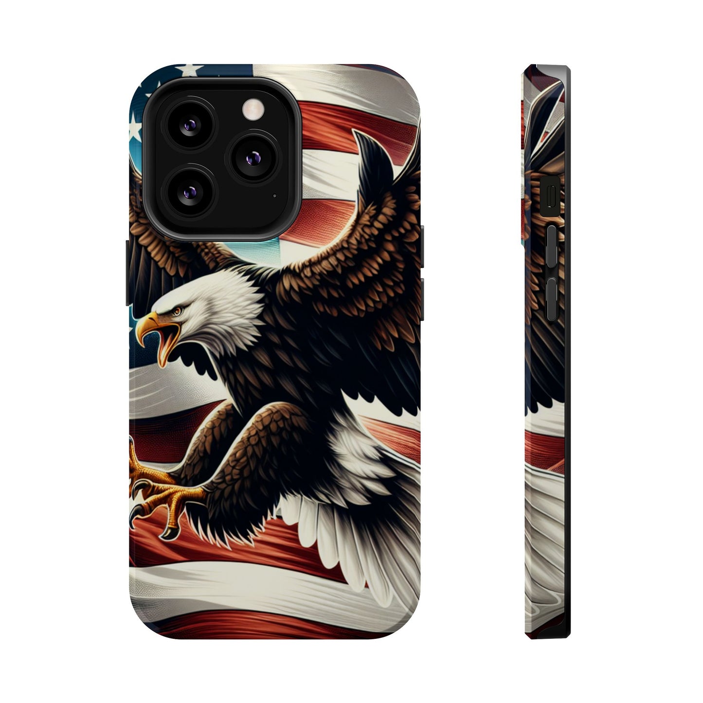 iPhone 13-16  Patriotic Eagle Magnetic Tough Cases, 4th of July