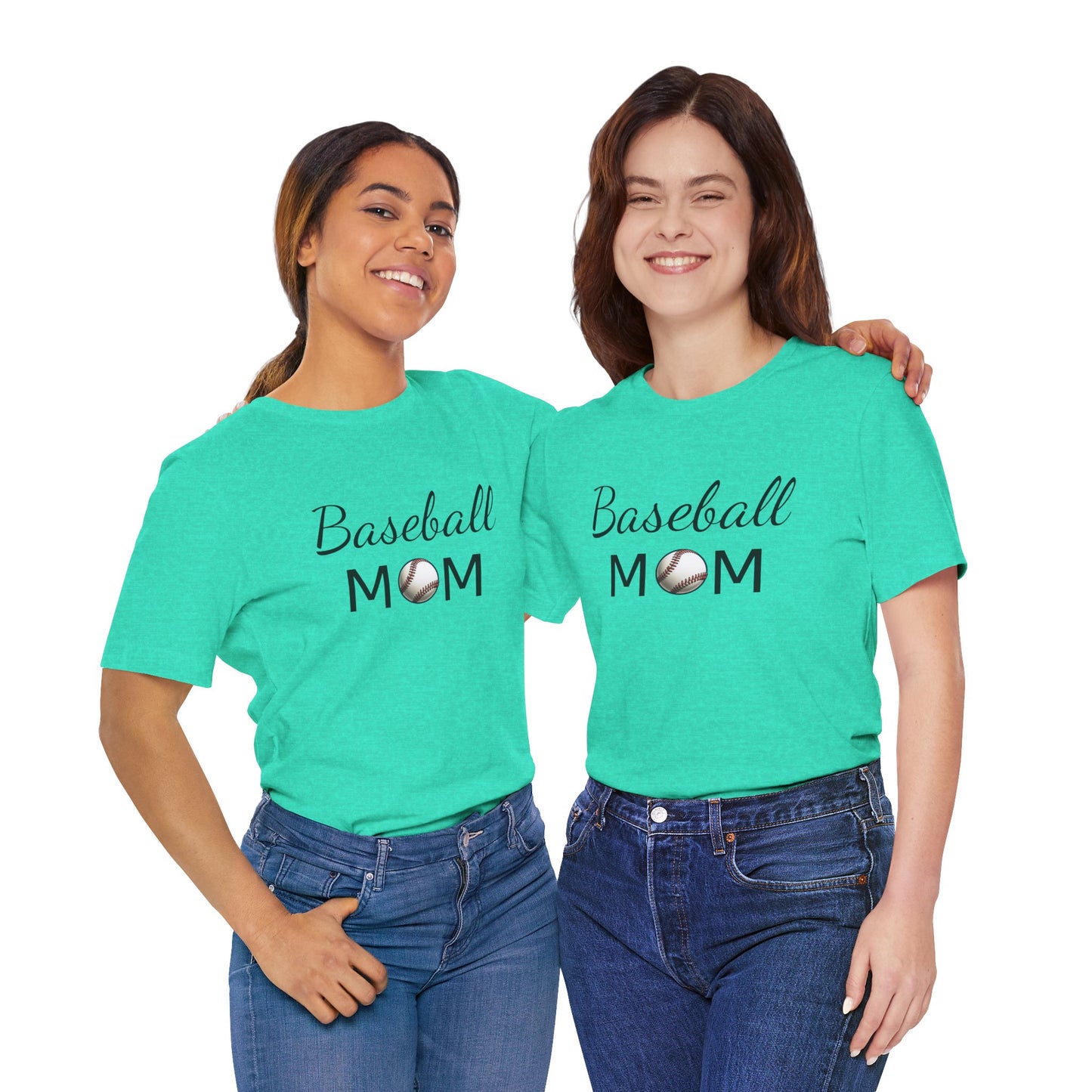 Mom Baseball Tee with Personalized Name and Jersey Number on the back