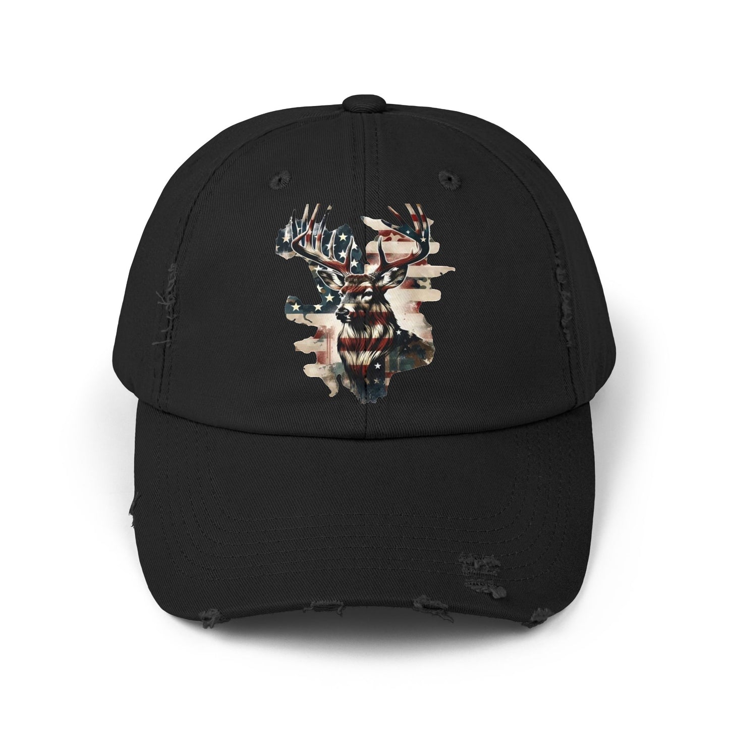 Vintage American Flag Deer Cap, 4th of July