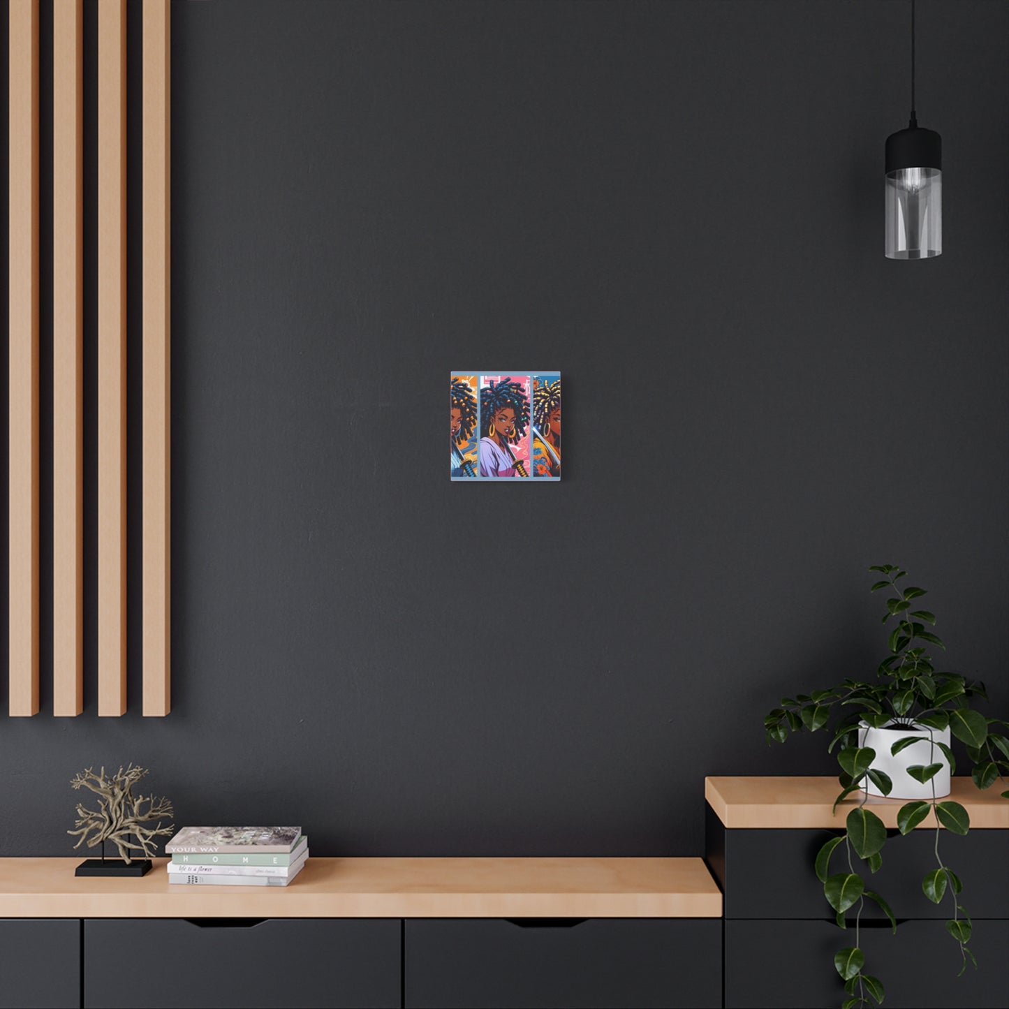 Artistic Canvas Wall Decor, Afrocentric Artwork, Contemporary Home Decor, Unique Gift for Art Lovers, Black-Owned Art