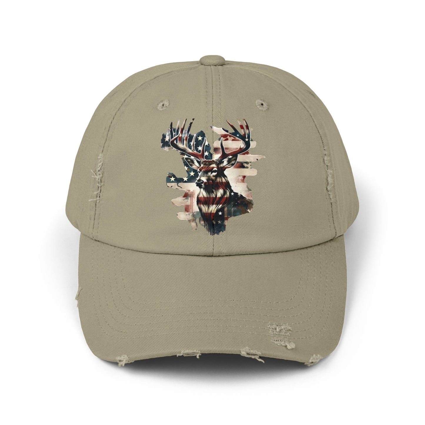 Vintage American Flag Deer Cap, 4th of July