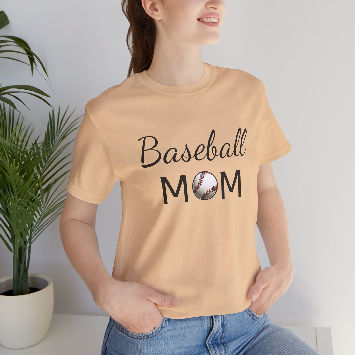 Mom Baseball Tee with Personalized Name and Jersey Number on the back