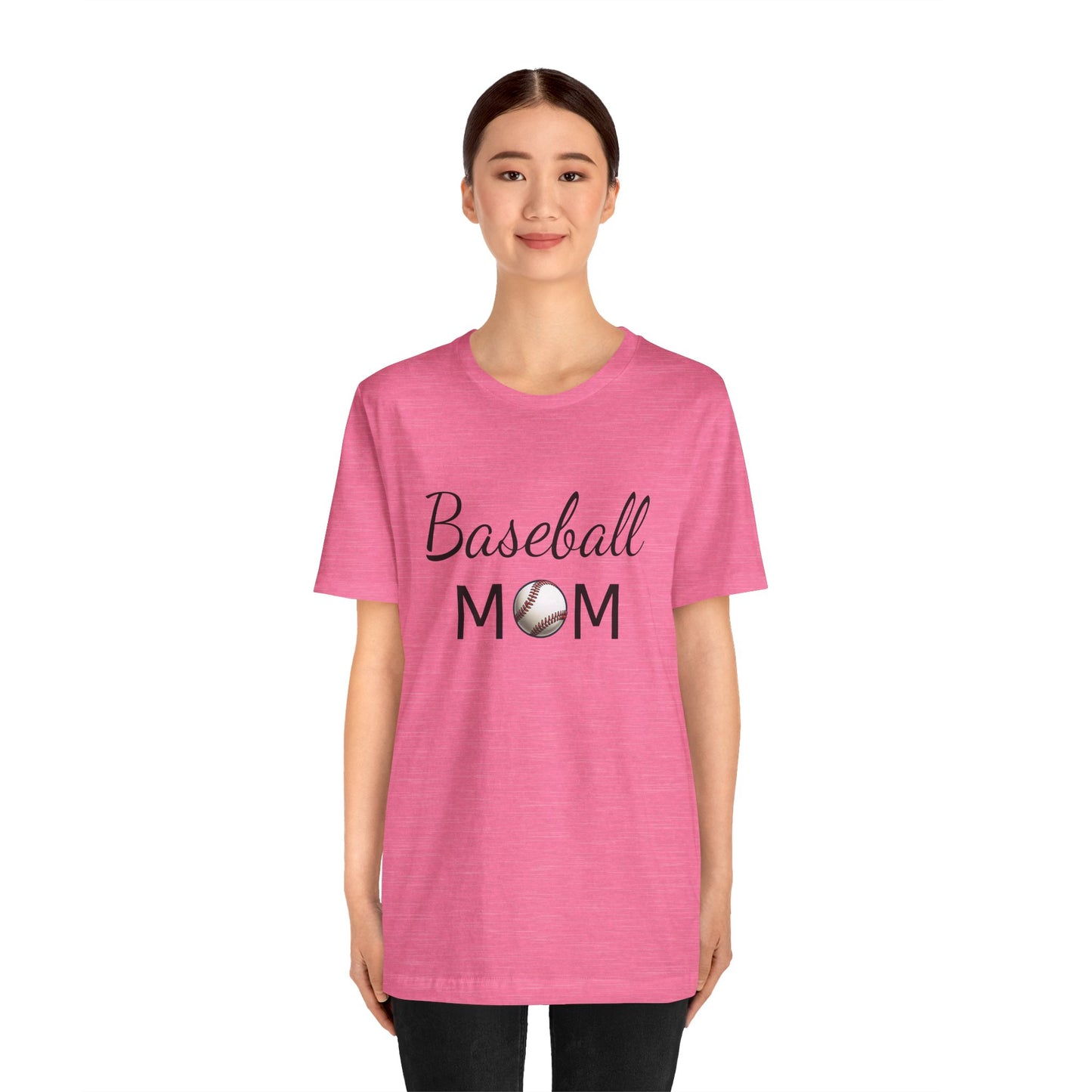 Mom Baseball Tee with Personalized Name and Jersey Number on the back