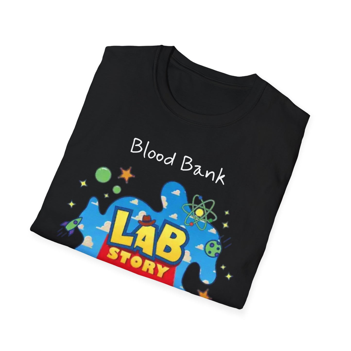 Lab Story Blood Bank 2026 T-Shirt | science graphic, playful lab design