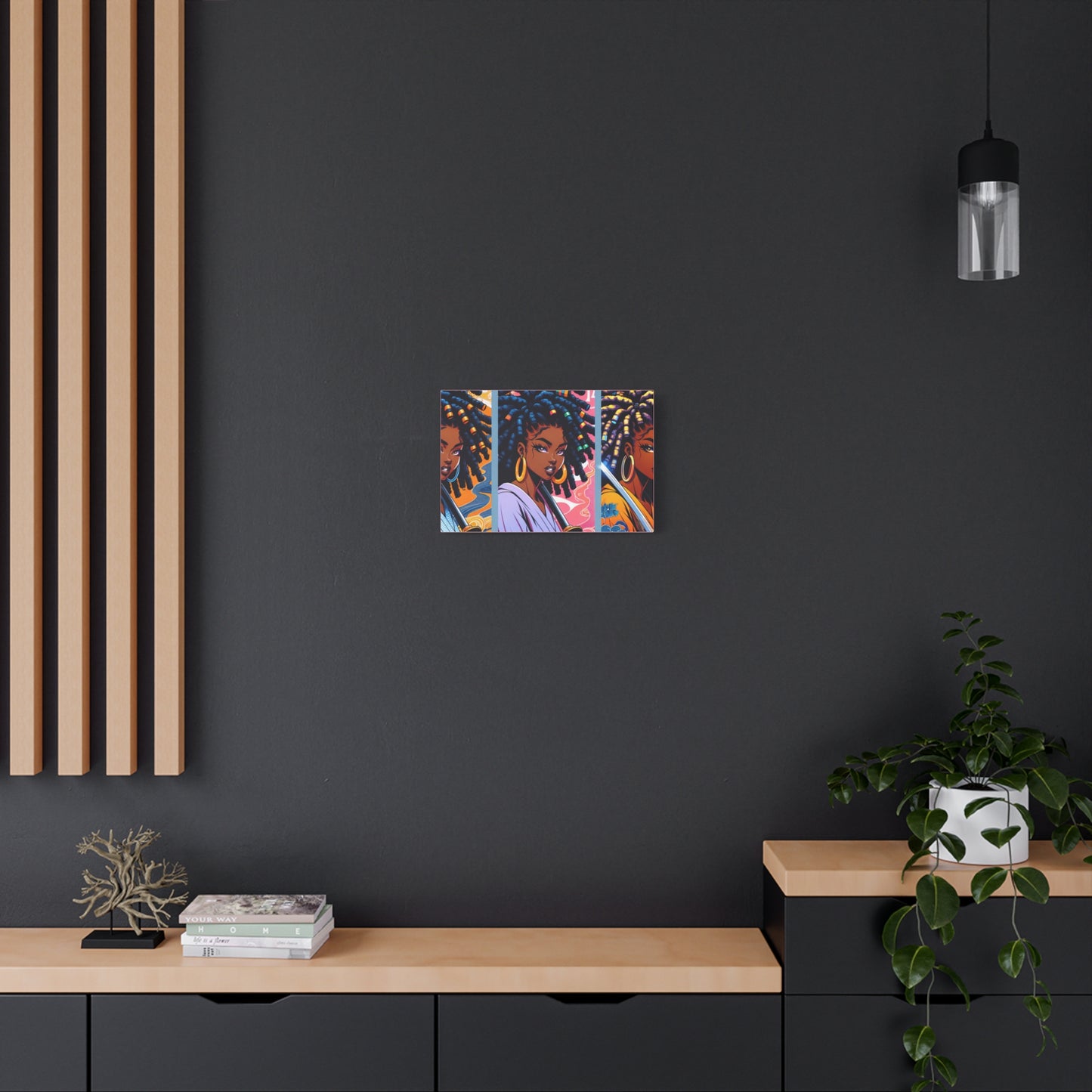 Artistic Canvas Wall Decor, Afrocentric Artwork, Contemporary Home Decor, Unique Gift for Art Lovers, Black-Owned Art