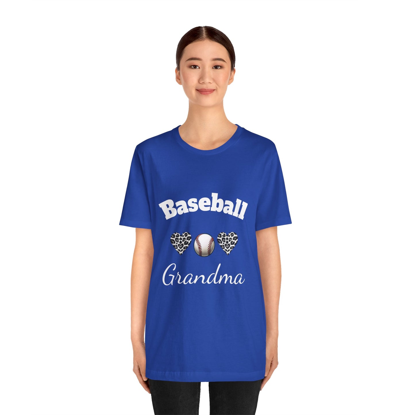 Grandma Baseball Tee with Personalized Name and Jersey Number on the back