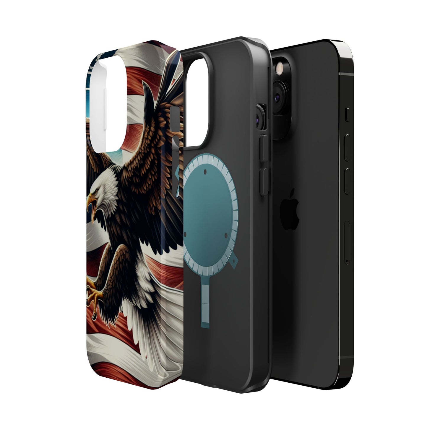 iPhone 13-16  Patriotic Eagle Magnetic Tough Cases, 4th of July