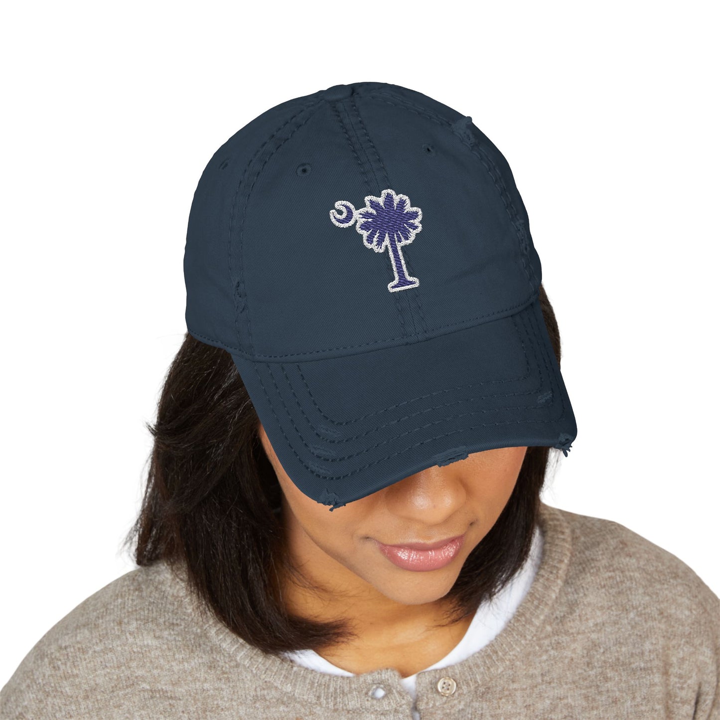 South Carolina Distressed Dad Hat (Embroidery)