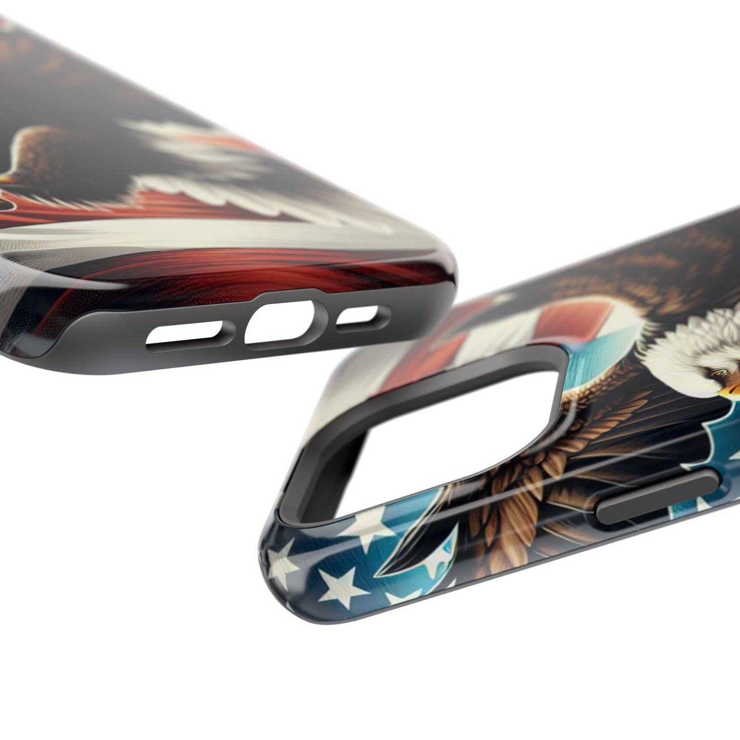 iPhone 13-16  Patriotic Eagle Magnetic Tough Cases, 4th of July