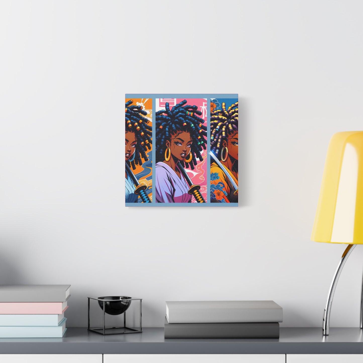 Artistic Canvas Wall Decor, Afrocentric Artwork, Contemporary Home Decor, Unique Gift for Art Lovers, Black-Owned Art