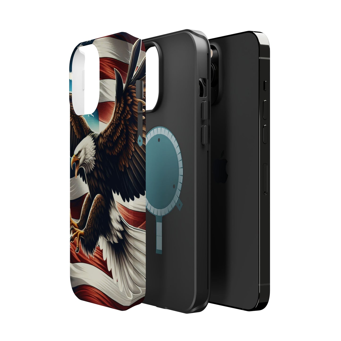iPhone 13-16  Patriotic Eagle Magnetic Tough Cases, 4th of July