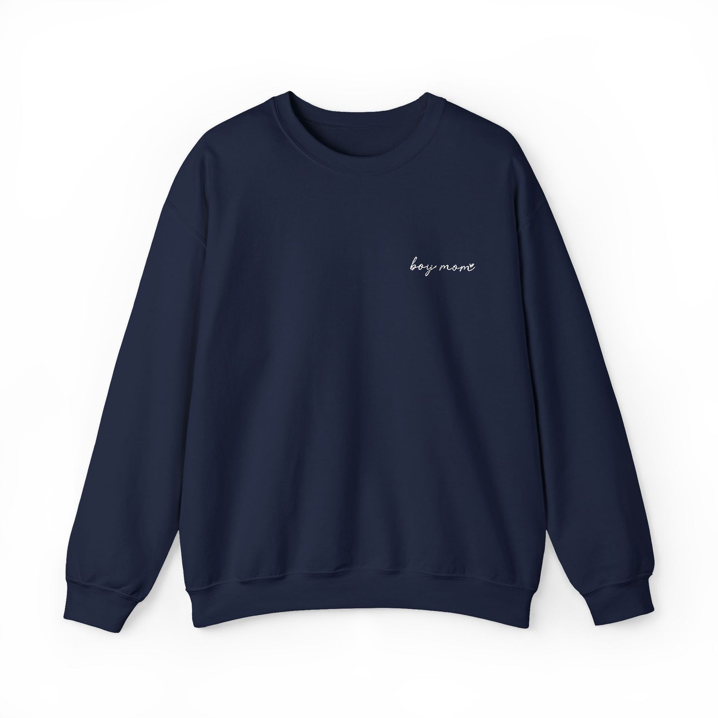 Embroidered Boy Mom Unisex Heavy Blend™ Crewneck Sweatshirt