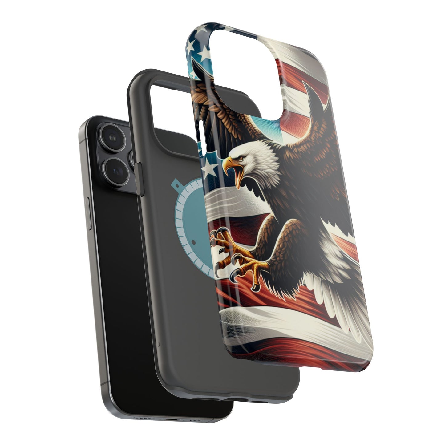 iPhone 13-16  Patriotic Eagle Magnetic Tough Cases, 4th of July