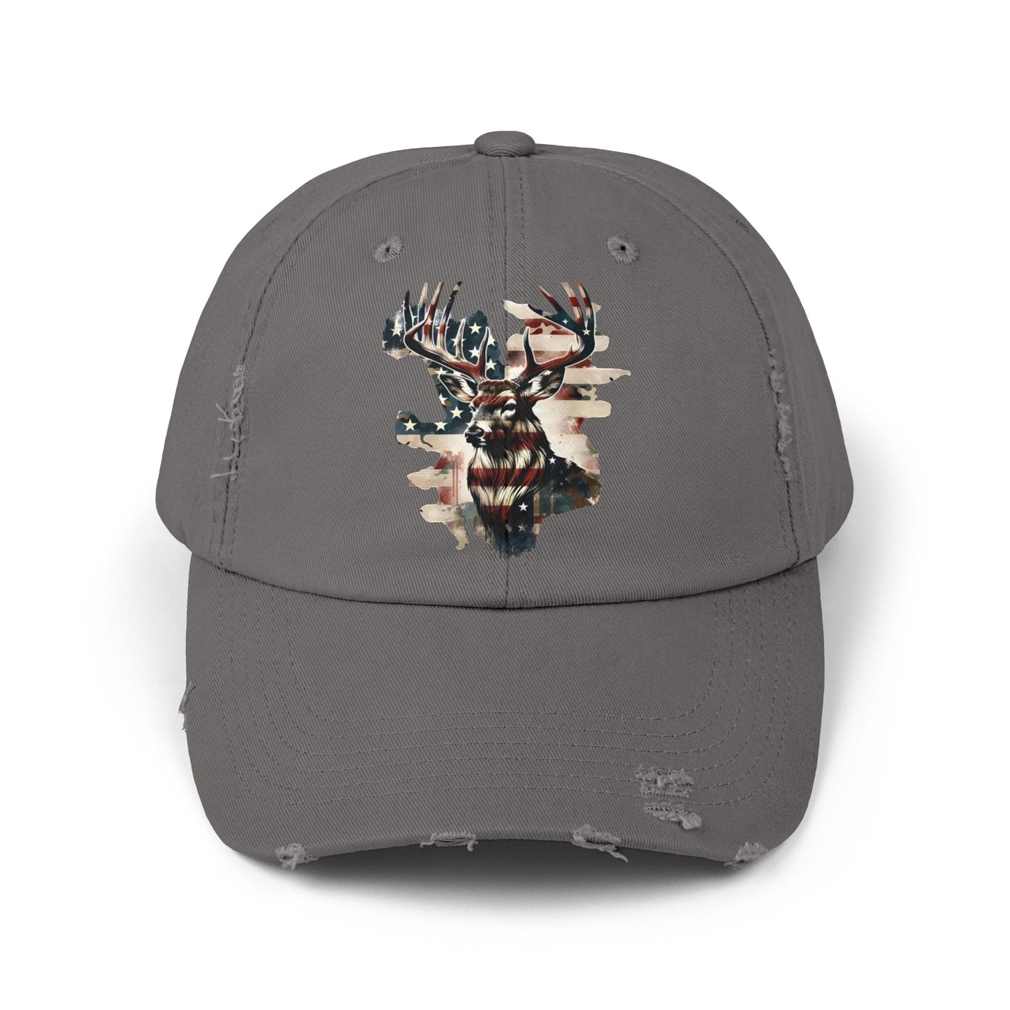 Vintage American Flag Deer Cap, 4th of July
