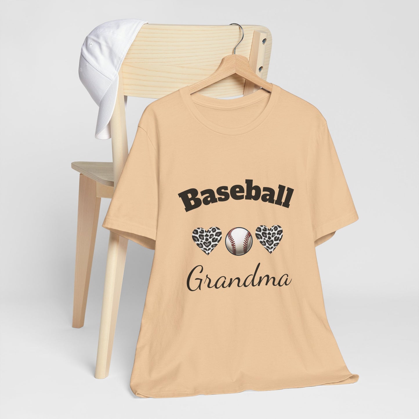 Grandma Baseball Tee with Personalized Name and Jersey Number on the back
