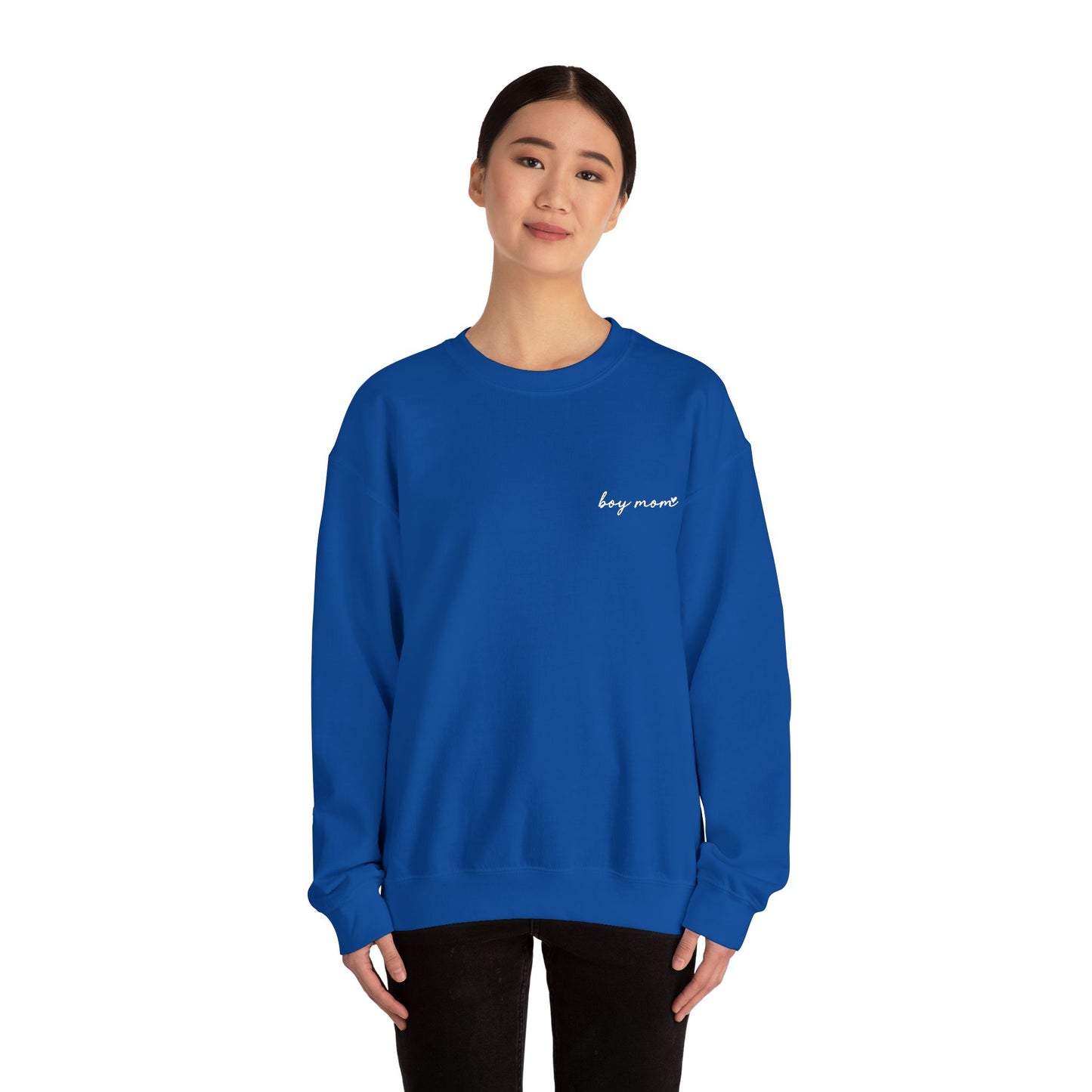 Embroidered Boy Mom Unisex Heavy Blend™ Crewneck Sweatshirt