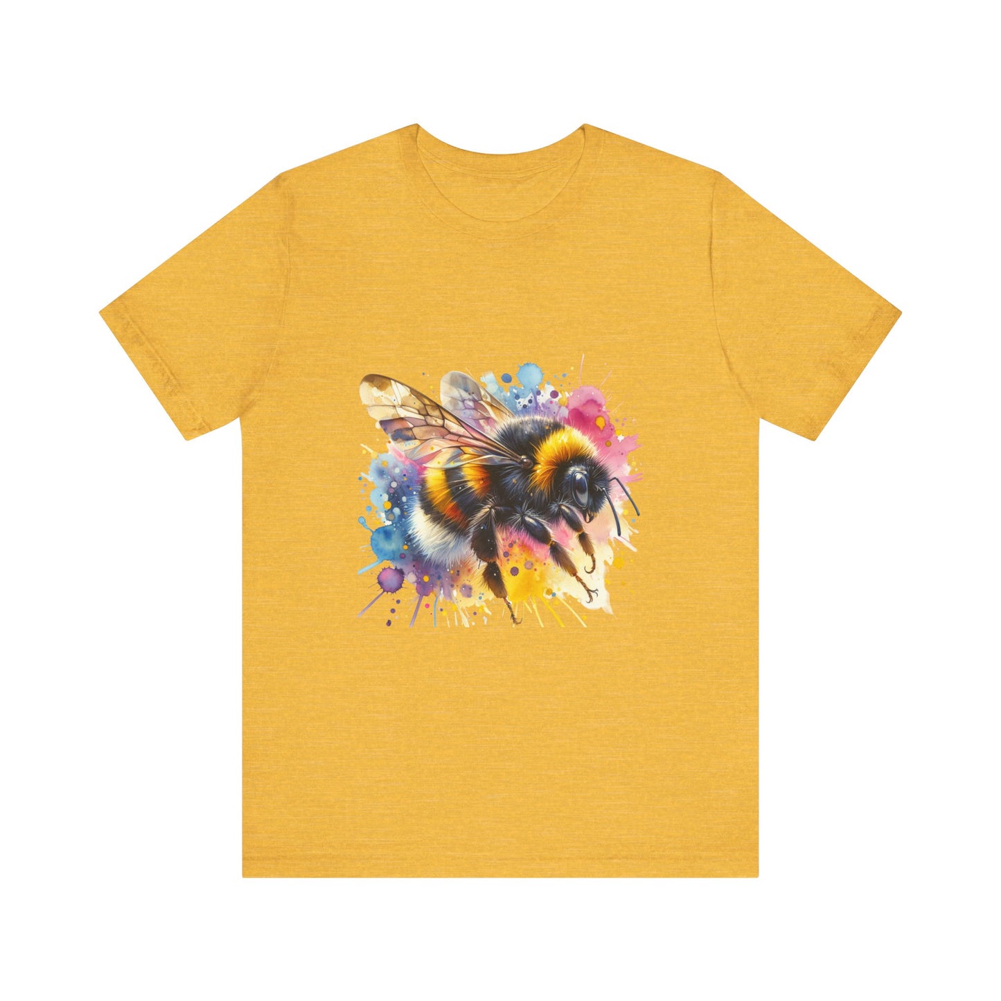 Bee Watercolor Unisex Tee | Nature Lover Gift, Summer Style, Eco-Friendly Fashion, Bee Conservation Awareness, Birthday Present