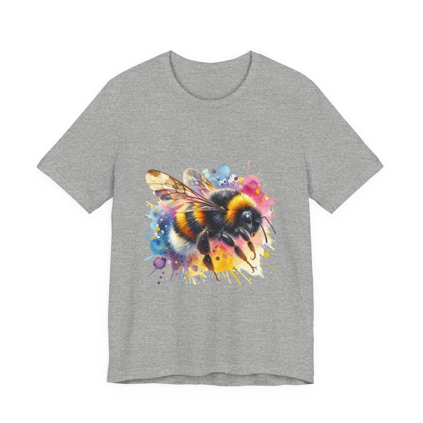 Bee Watercolor Unisex Tee | Nature Lover Gift, Summer Style, Eco-Friendly Fashion, Bee Conservation Awareness, Birthday Present