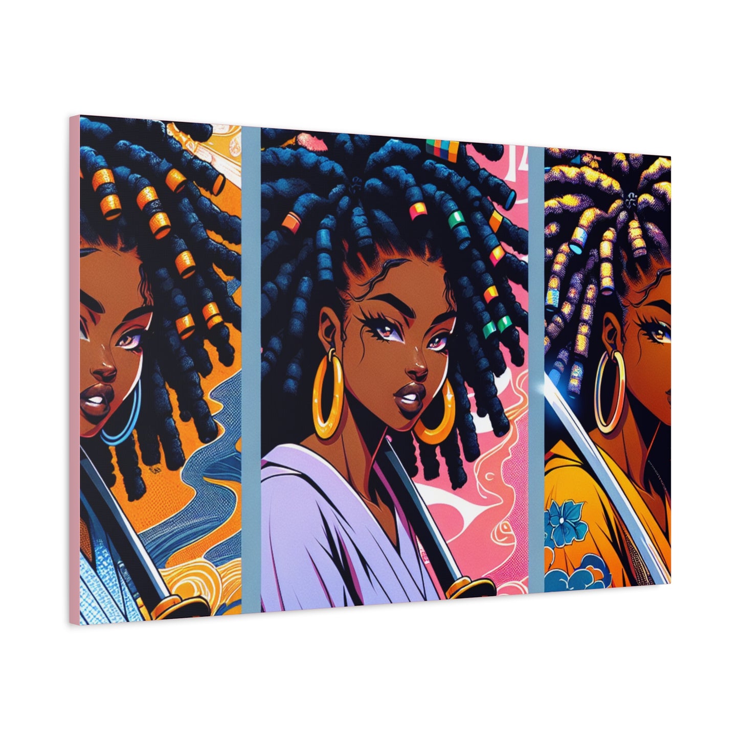 Artistic Canvas Wall Decor, Afrocentric Artwork, Contemporary Home Decor, Unique Gift for Art Lovers, Black-Owned Art
