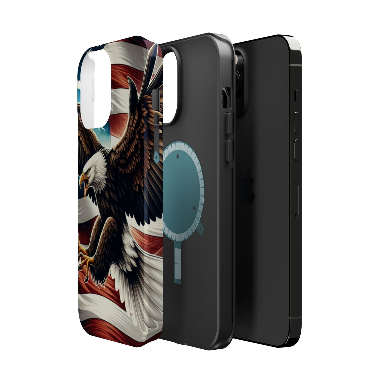 iPhone 13-16  Patriotic Eagle Magnetic Tough Cases, 4th of July