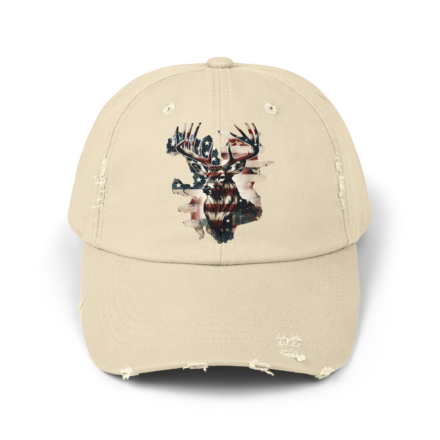 Vintage American Flag Deer Cap, 4th of July