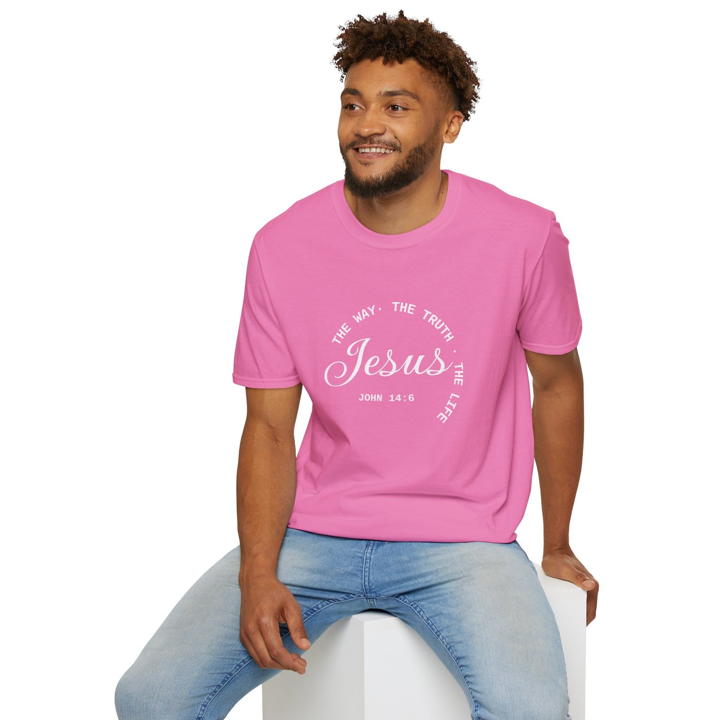 Faith-Inspired Unisex Softstyle T-Shirt, Inspirational Tee, Religious Apparel, Gift for Christians, Scripture Shirt, Casual Faith Wear