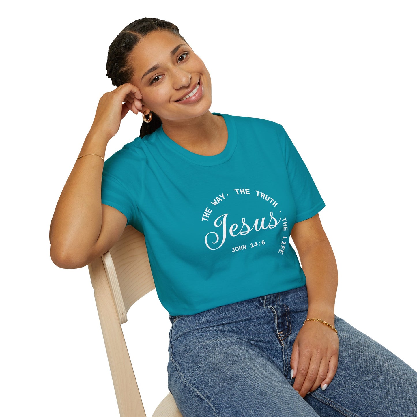 Faith-Inspired Unisex Softstyle T-Shirt, Inspirational Tee, Religious Apparel, Gift for Christians, Scripture Shirt, Casual Faith Wear