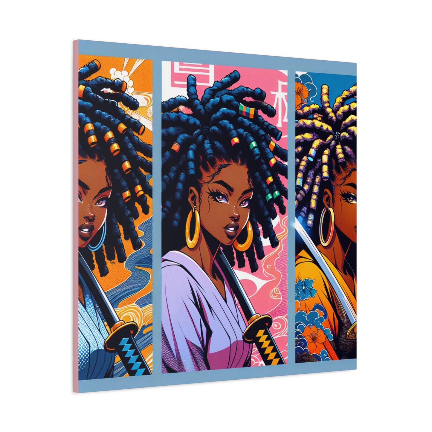 Artistic Canvas Wall Decor, Afrocentric Artwork, Contemporary Home Decor, Unique Gift for Art Lovers, Black-Owned Art