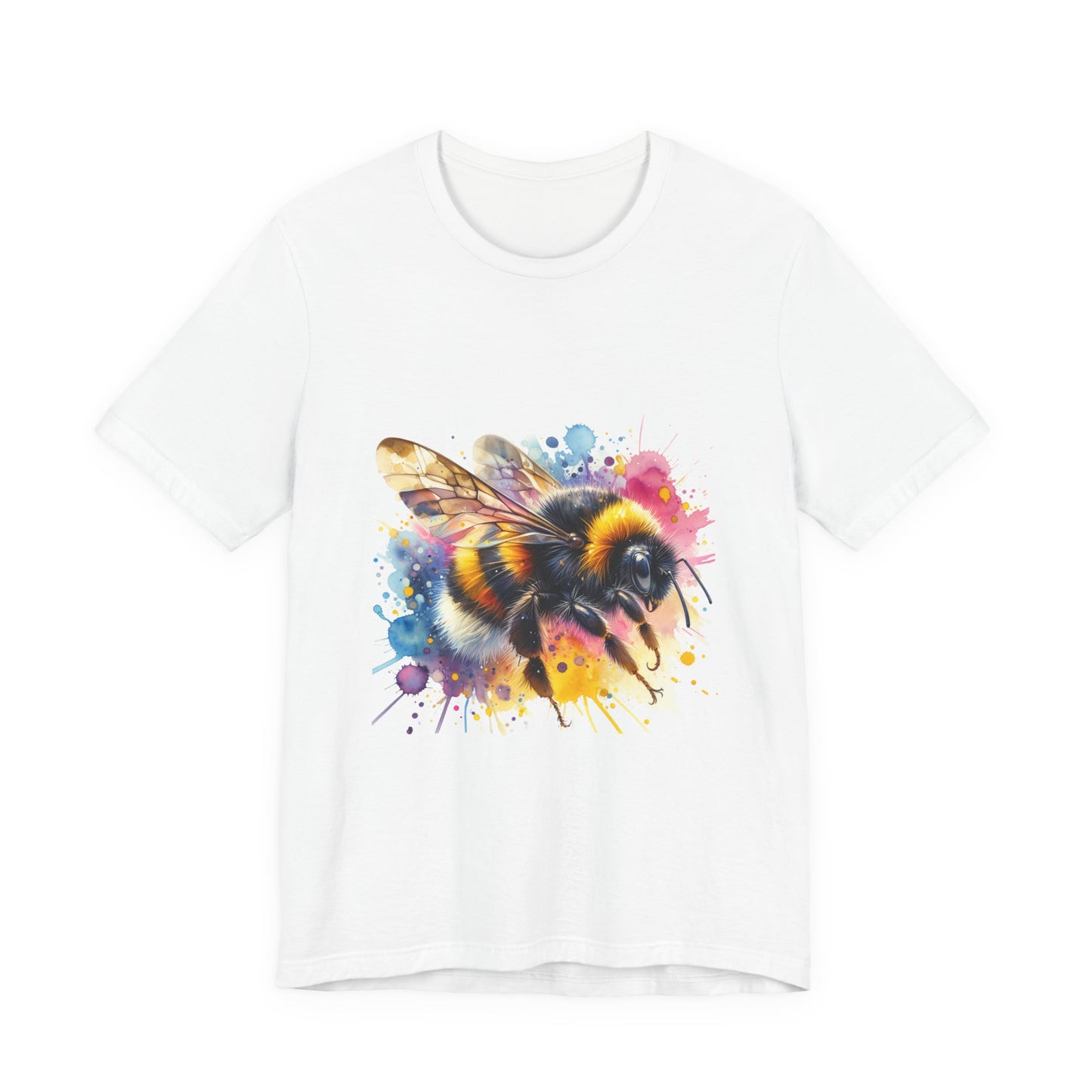 Bee Watercolor Unisex Tee | Nature Lover Gift, Summer Style, Eco-Friendly Fashion, Bee Conservation Awareness, Birthday Present