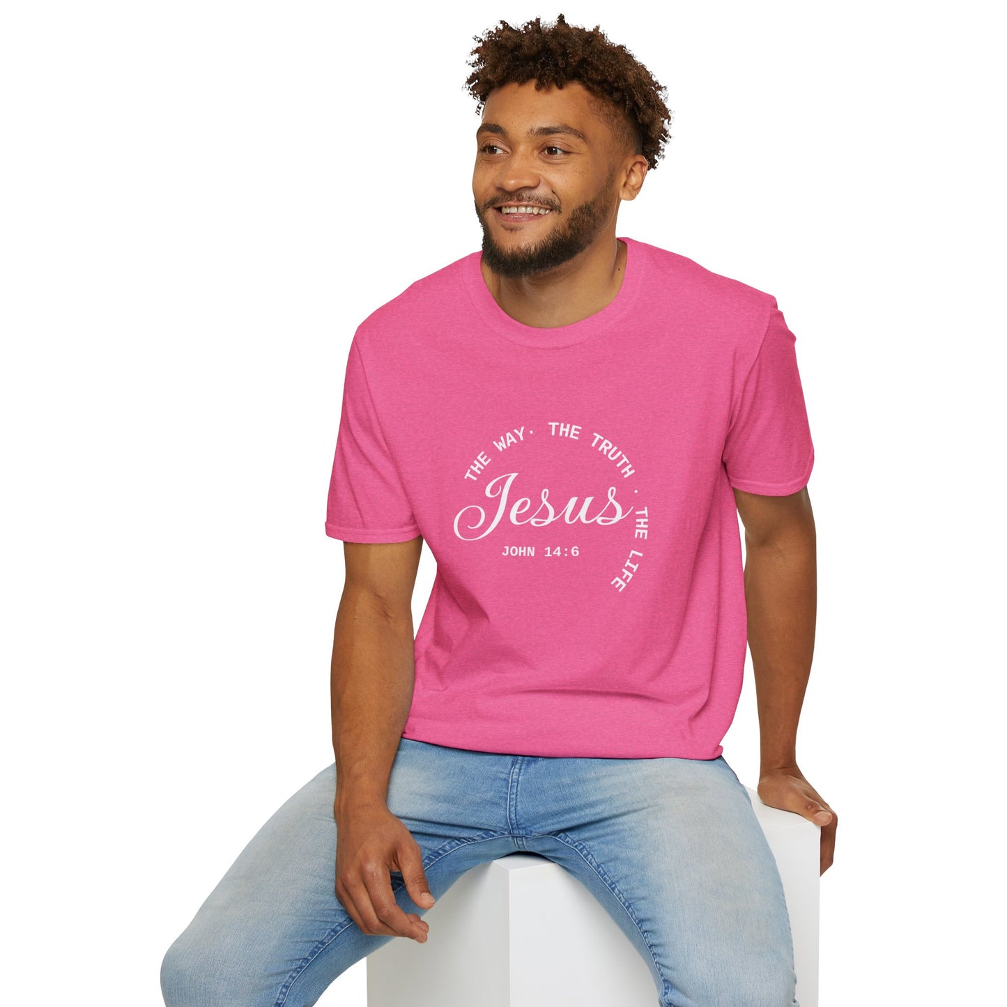 Faith-Inspired Unisex Softstyle T-Shirt, Inspirational Tee, Religious Apparel, Gift for Christians, Scripture Shirt, Casual Faith Wear
