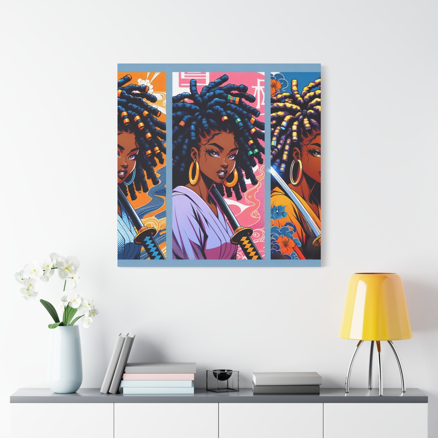 Artistic Canvas Wall Decor, Afrocentric Artwork, Contemporary Home Decor, Unique Gift for Art Lovers, Black-Owned Art