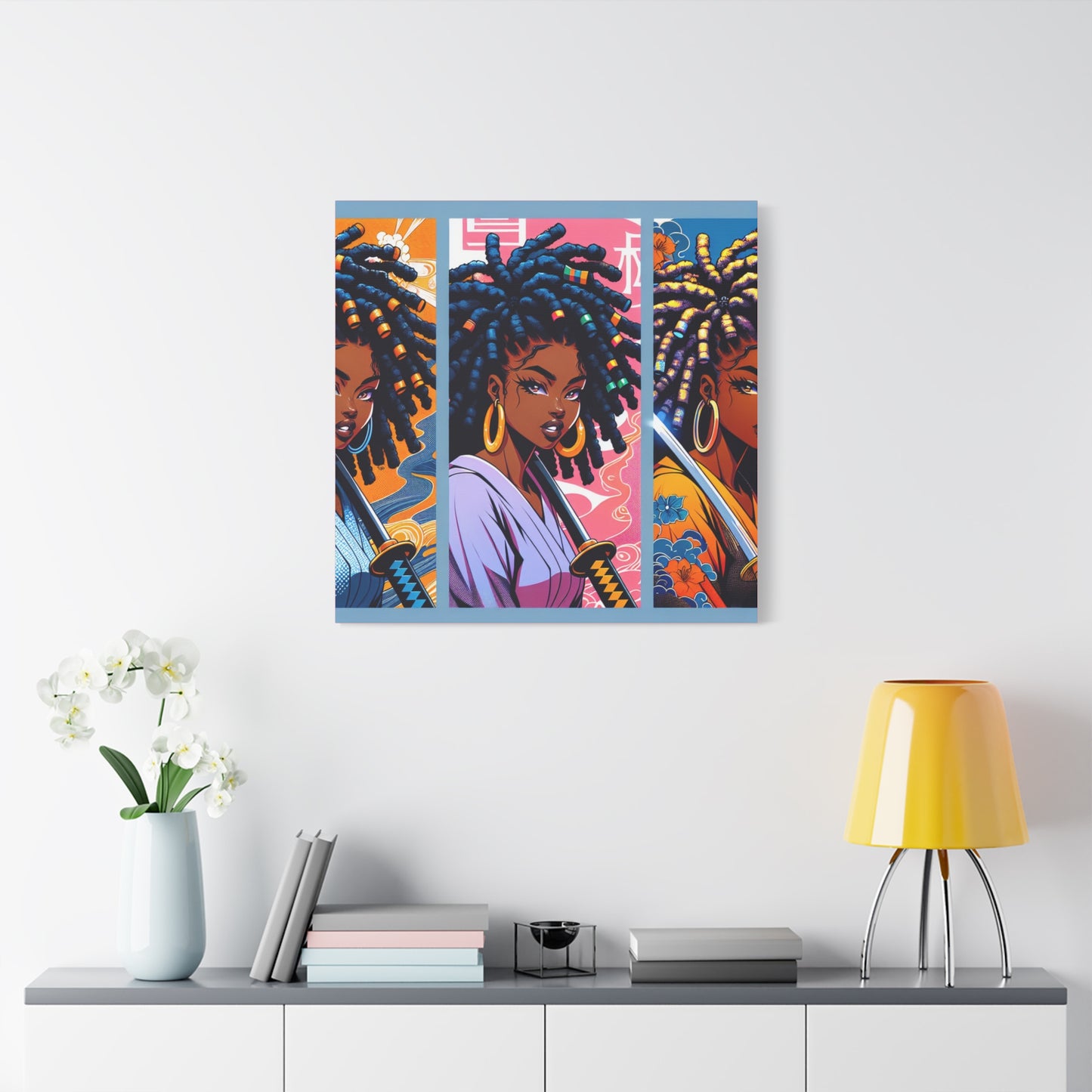 Artistic Canvas Wall Decor, Afrocentric Artwork, Contemporary Home Decor, Unique Gift for Art Lovers, Black-Owned Art