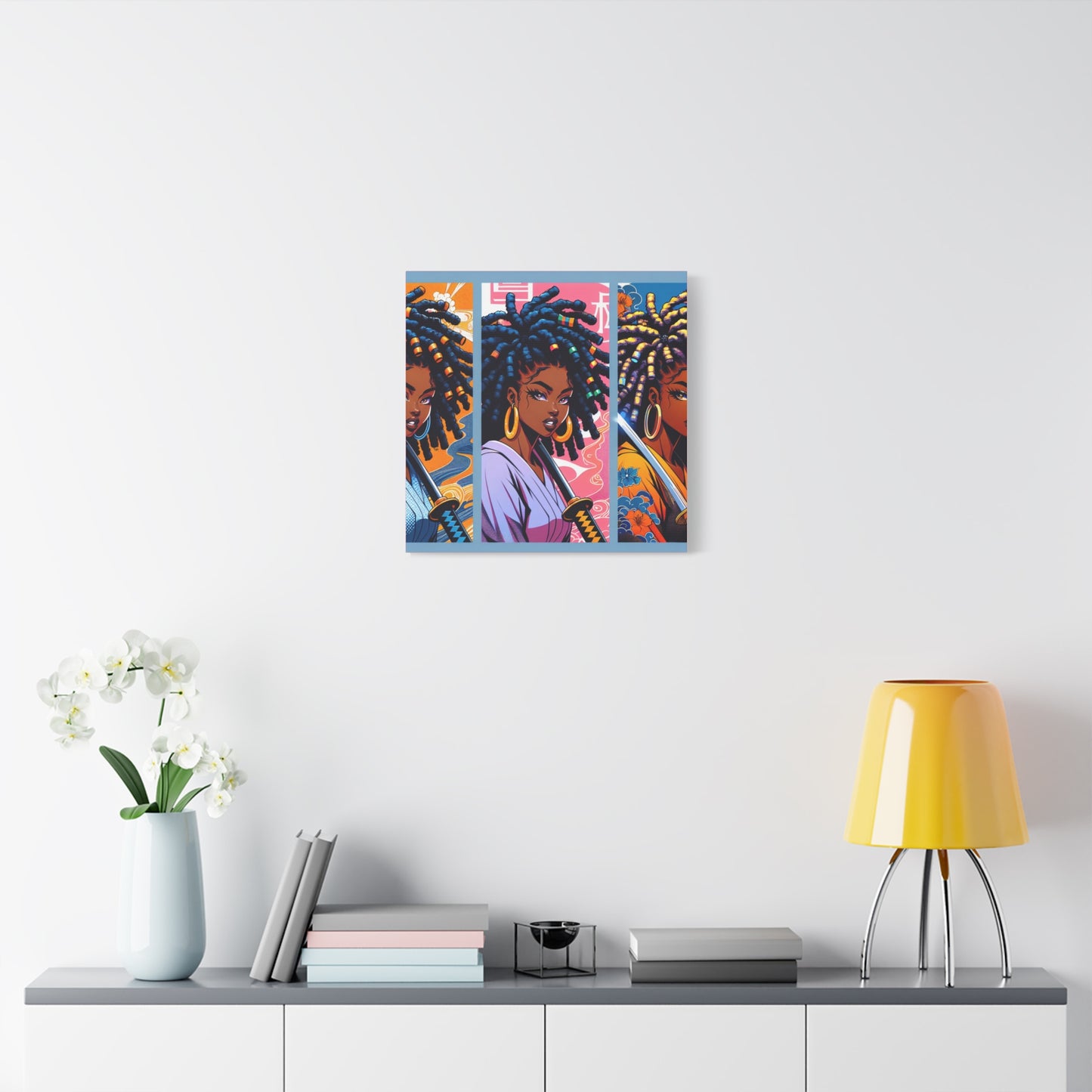 Artistic Canvas Wall Decor, Afrocentric Artwork, Contemporary Home Decor, Unique Gift for Art Lovers, Black-Owned Art