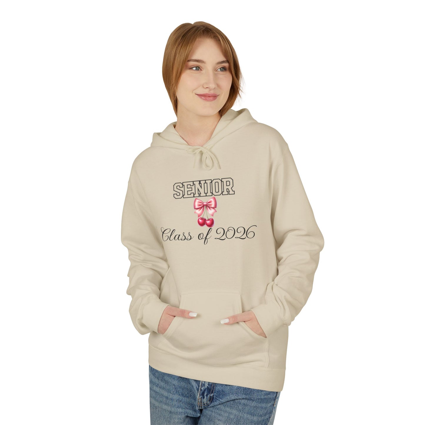 Sleek Senior Class of 2026 Hoodie, Graduation Gift, College Bound Apparel, Unisex Fleece Sweatshirt, Cozy Campus Wear