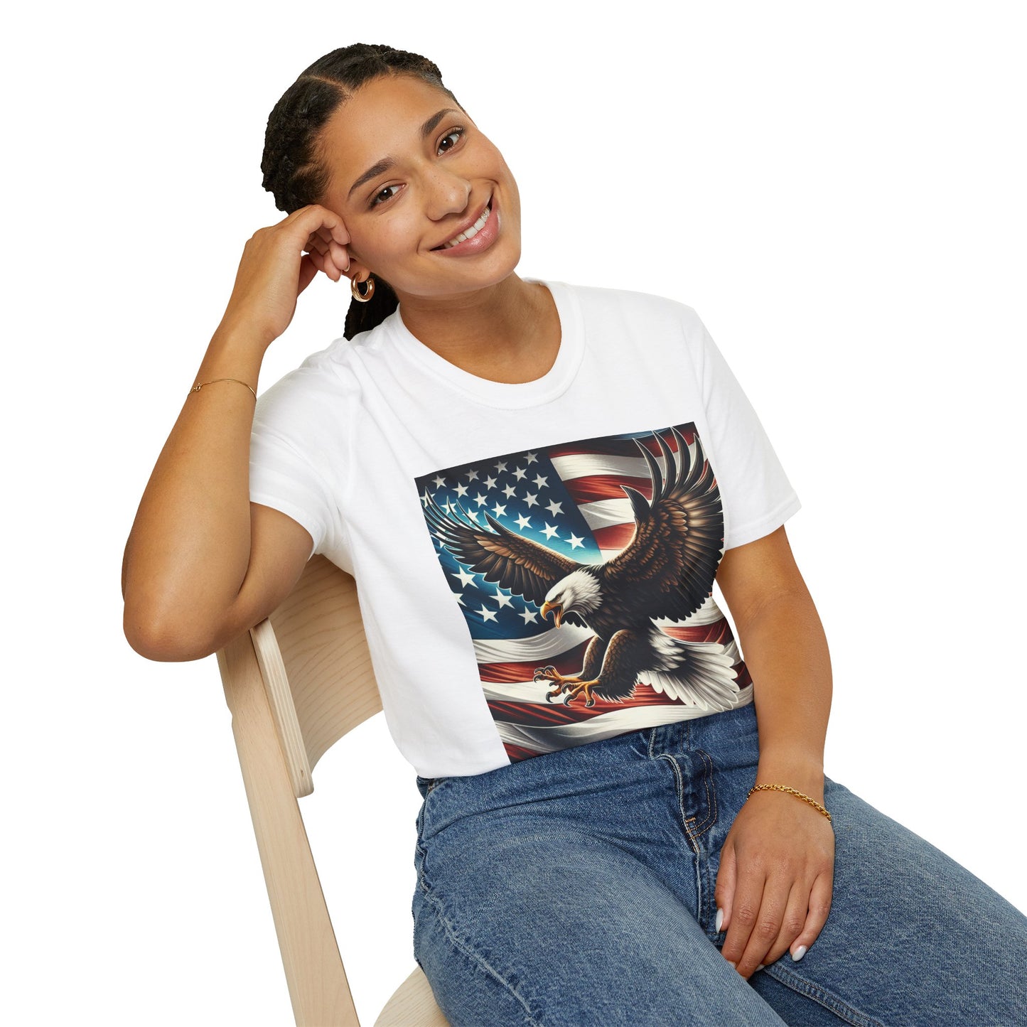 Patriotic Eagle T-Shirt | American Flag Shirt, Unisex Tee, 4th of July, Memorial Day, Veteran's Day Wear, Casual Style