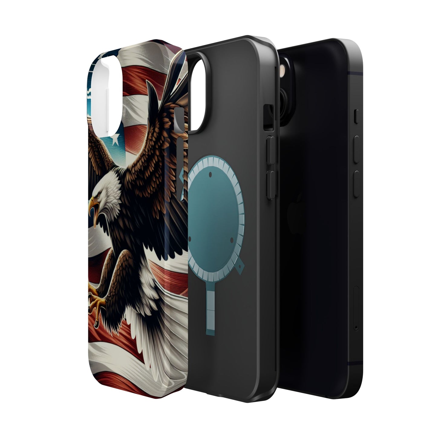 iPhone 13-16  Patriotic Eagle Magnetic Tough Cases, 4th of July