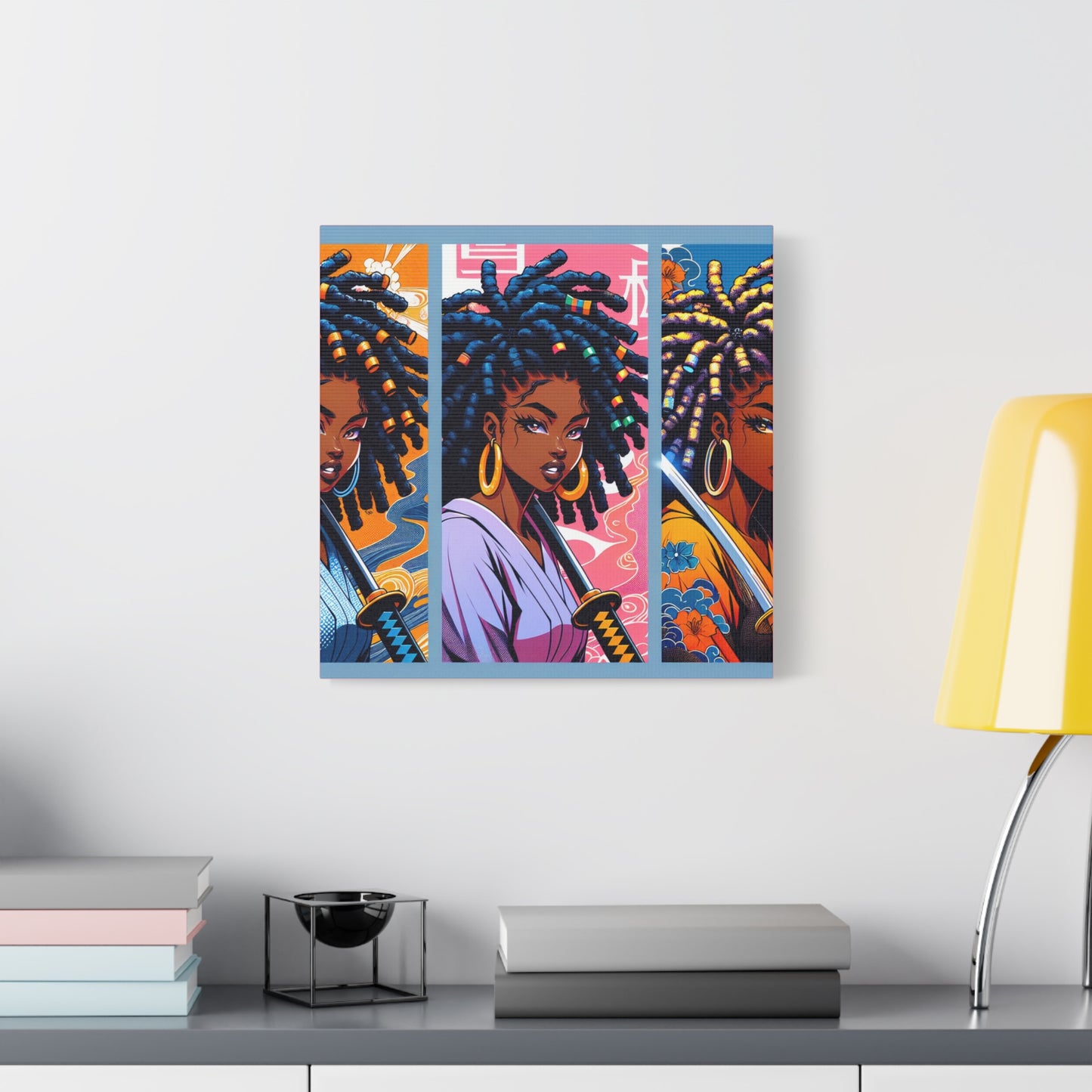 Artistic Canvas Wall Decor, Afrocentric Artwork, Contemporary Home Decor, Unique Gift for Art Lovers, Black-Owned Art