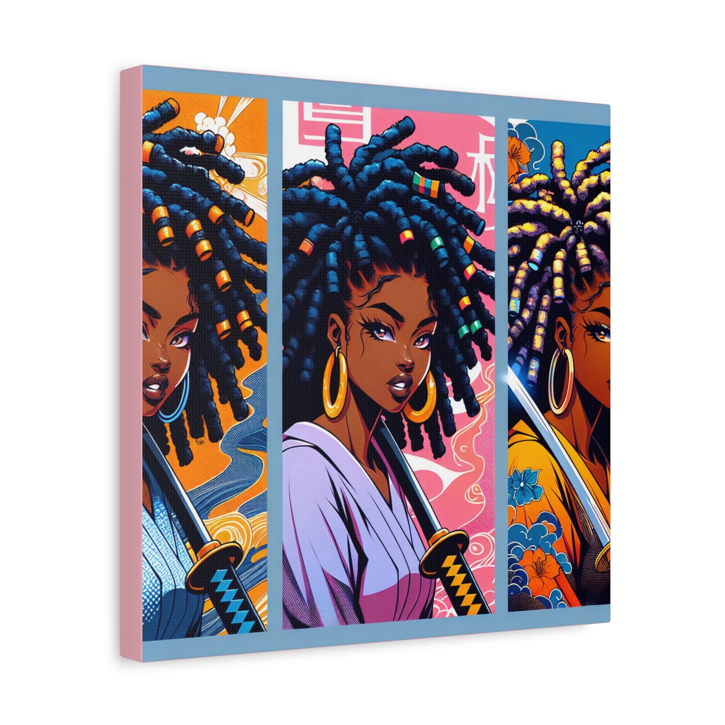 Artistic Canvas Wall Decor, Afrocentric Artwork, Contemporary Home Decor, Unique Gift for Art Lovers, Black-Owned Art