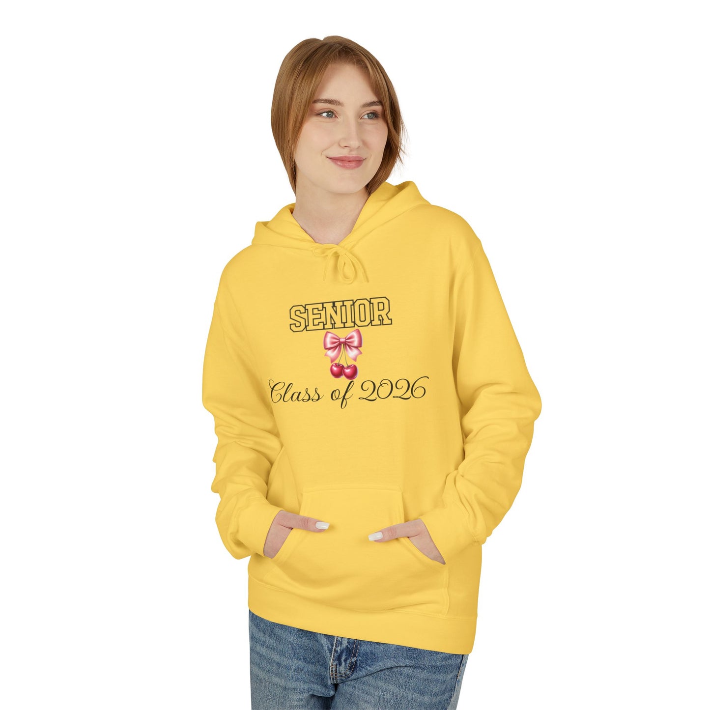 Sleek Senior Class of 2026 Hoodie, Graduation Gift, College Bound Apparel, Unisex Fleece Sweatshirt, Cozy Campus Wear