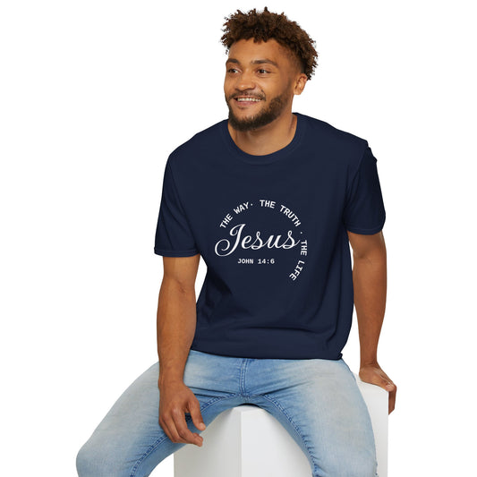 Faith-Inspired Unisex Softstyle T-Shirt, Inspirational Tee, Religious Apparel, Gift for Christians, Scripture Shirt, Casual Faith Wear