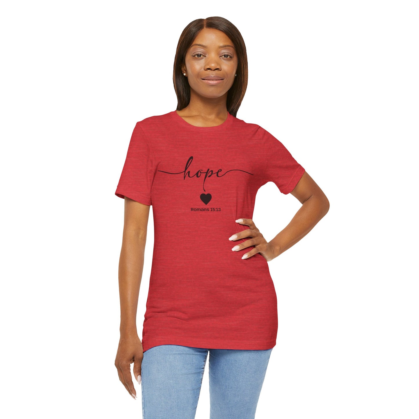Hope-Inspired Unisex Short Sleeve Tee | Christian Gift, Inspirational Apparel, Motivational Shirt, Faith-Based Clothing, Bible Verse Tee