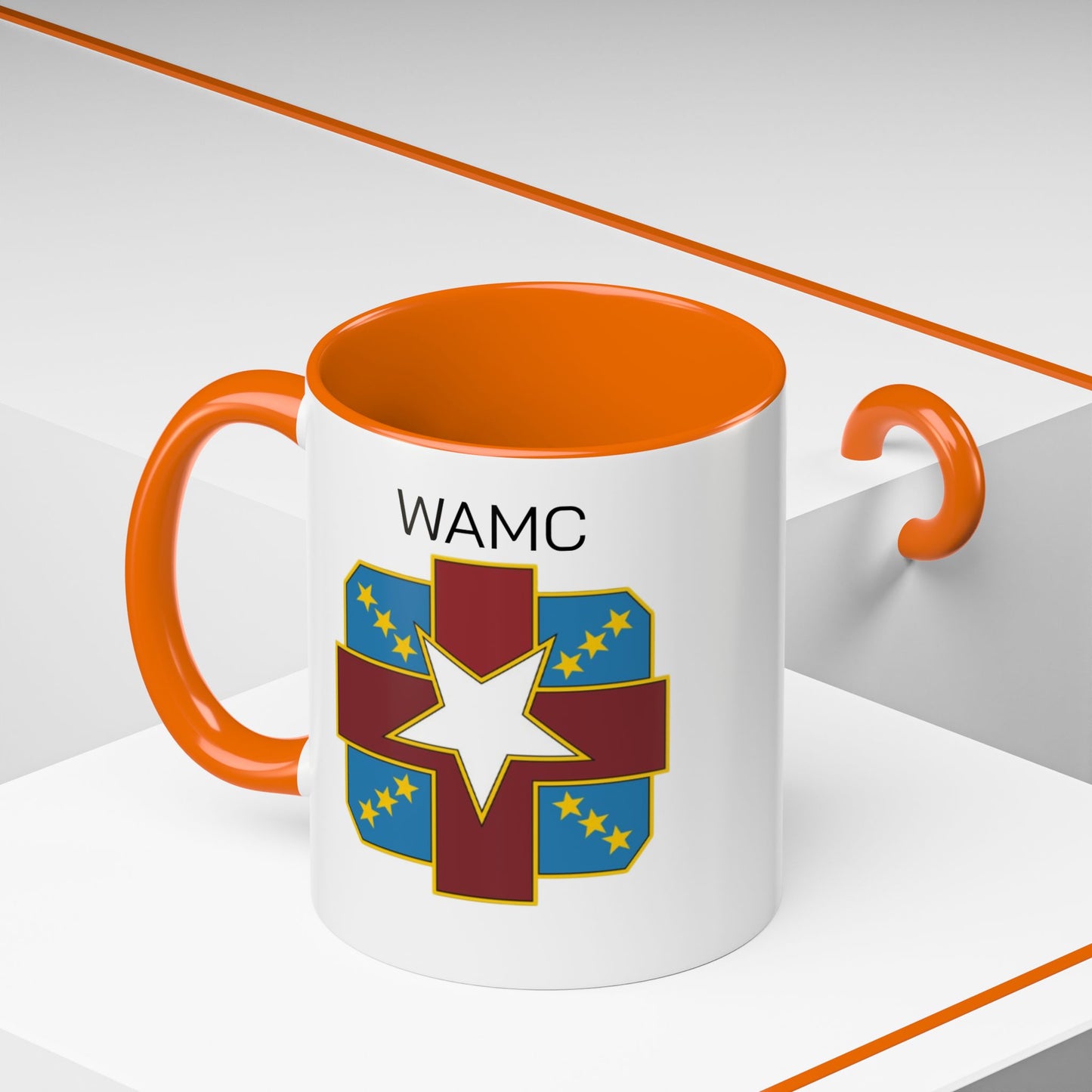 Womack, WAMC, Patriotic Accent Coffee Mug - Perfect for Veterans, Military Families, Heroic Moments, Unique Gifts, and Daily Inspiration