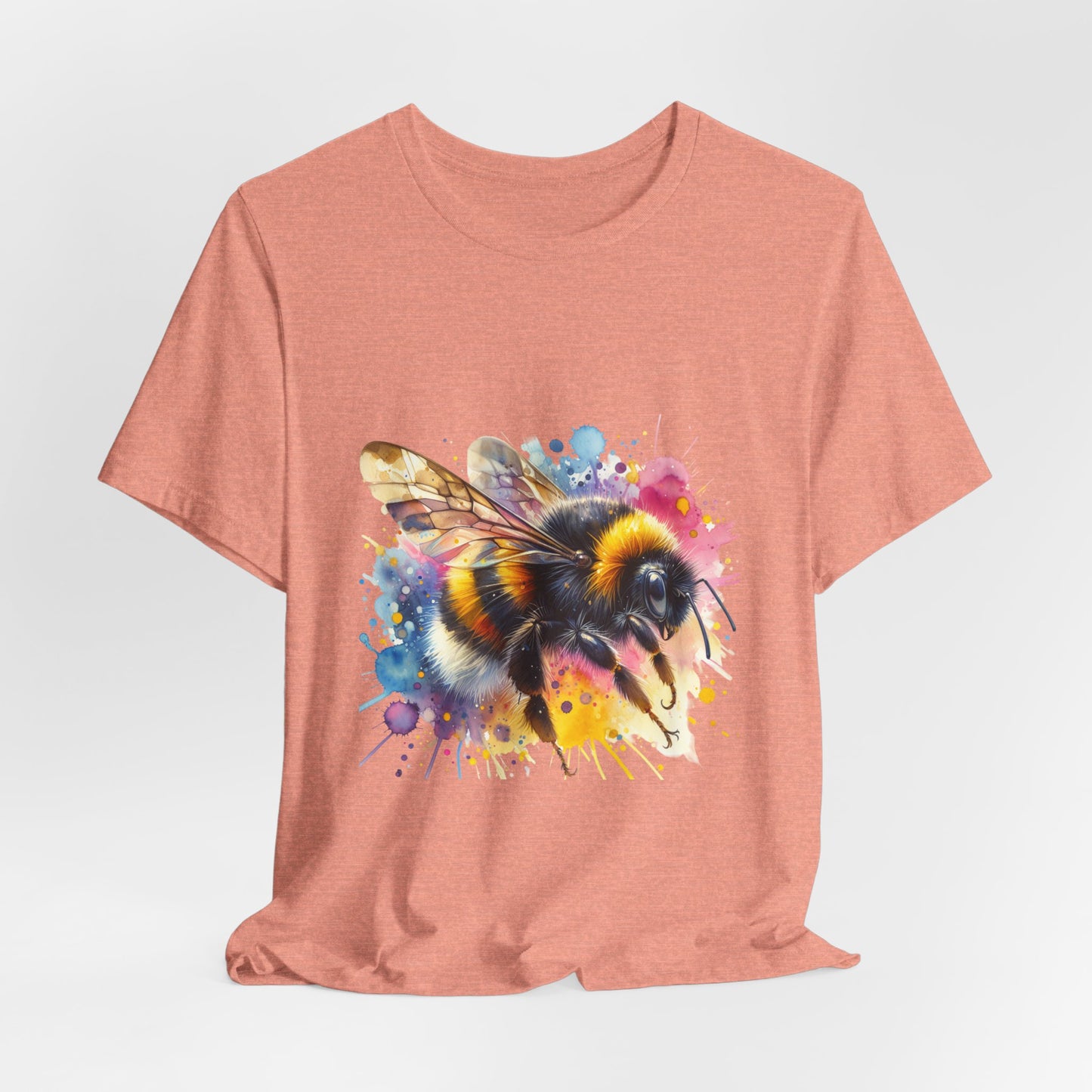 Bee Watercolor Unisex Tee | Nature Lover Gift, Summer Style, Eco-Friendly Fashion, Bee Conservation Awareness, Birthday Present