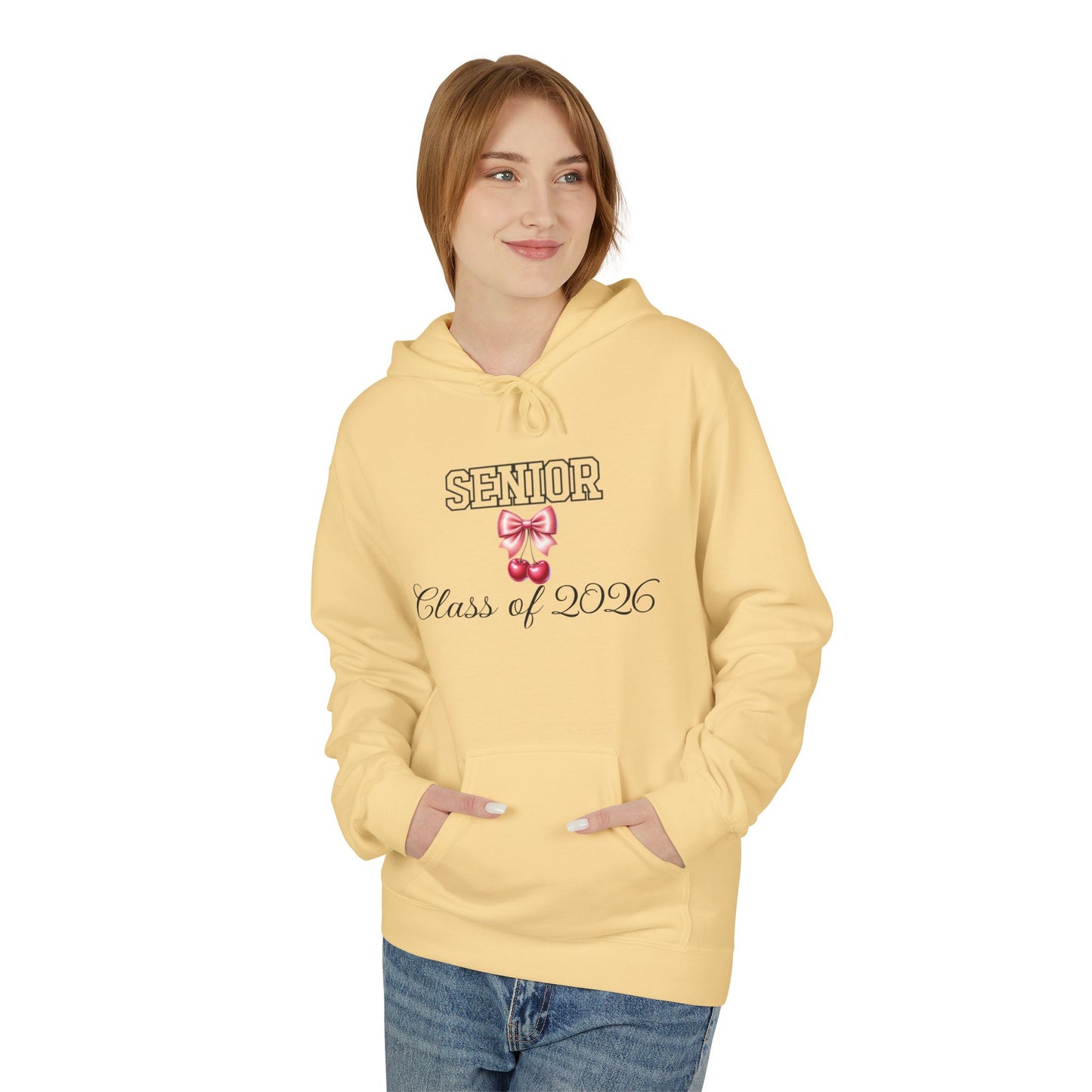 Sleek Senior Class of 2026 Hoodie, Graduation Gift, College Bound Apparel, Unisex Fleece Sweatshirt, Cozy Campus Wear