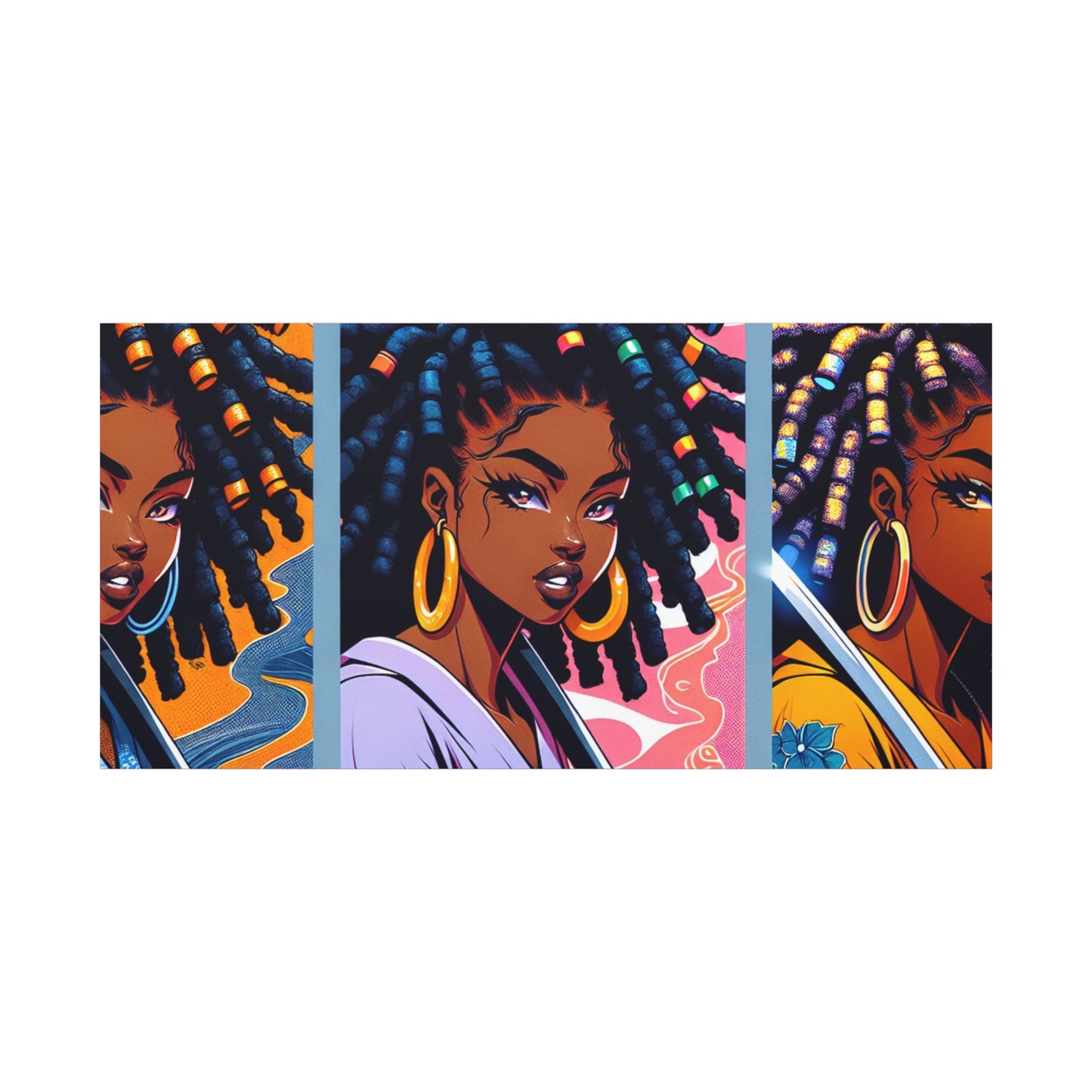 Artistic Canvas Wall Decor, Afrocentric Artwork, Contemporary Home Decor, Unique Gift for Art Lovers, Black-Owned Art