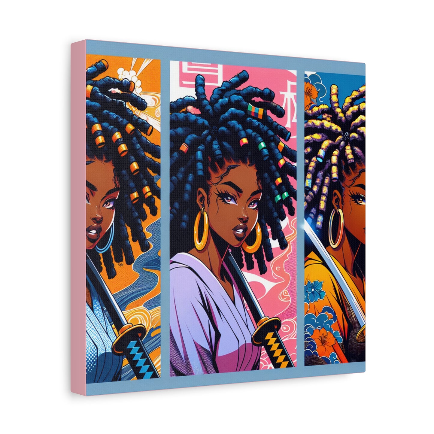 Artistic Canvas Wall Decor, Afrocentric Artwork, Contemporary Home Decor, Unique Gift for Art Lovers, Black-Owned Art