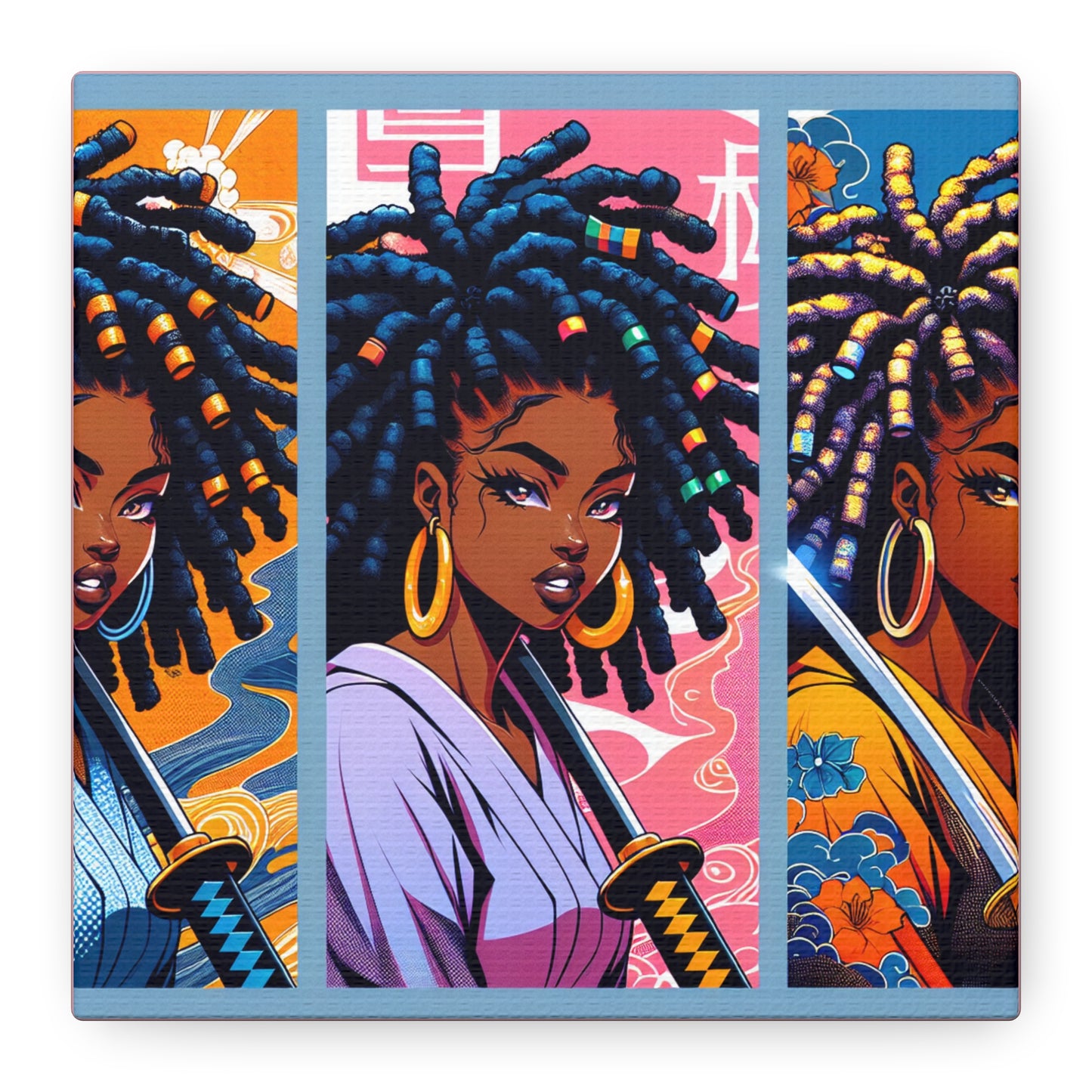 Artistic Canvas Wall Decor, Afrocentric Artwork, Contemporary Home Decor, Unique Gift for Art Lovers, Black-Owned Art